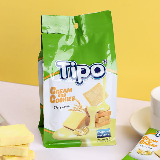 越南进口Tipo面包干【牛奶味|榴莲口味|椰子味】135g~270g 商品图3