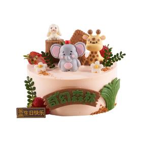 奇幻森林【动物奶油生日蛋糕】