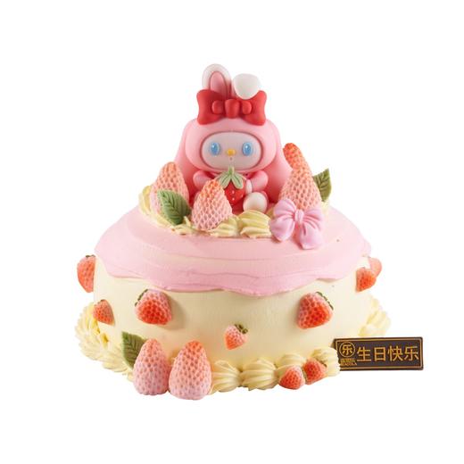 莓乐小兔【动物奶油生日蛋糕】 商品图0
