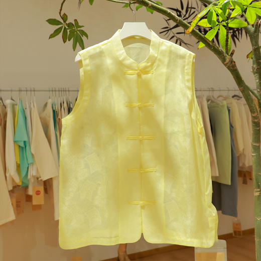 【线上专属】马甲(21704036B-黄白游) 商品图0