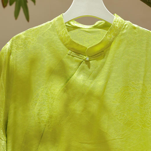 【抖音专属】斜襟衬衫(24710753-苹果) 商品图1