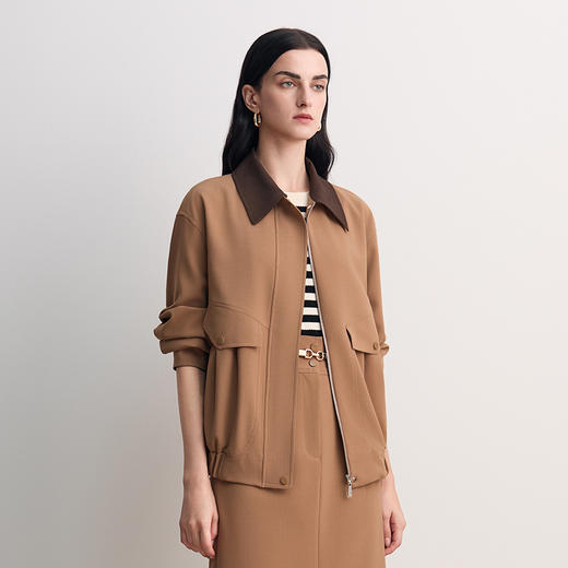 EITIE爱特爱简约通勤百搭收腰显瘦外套2026春季新款8503207 商品图4