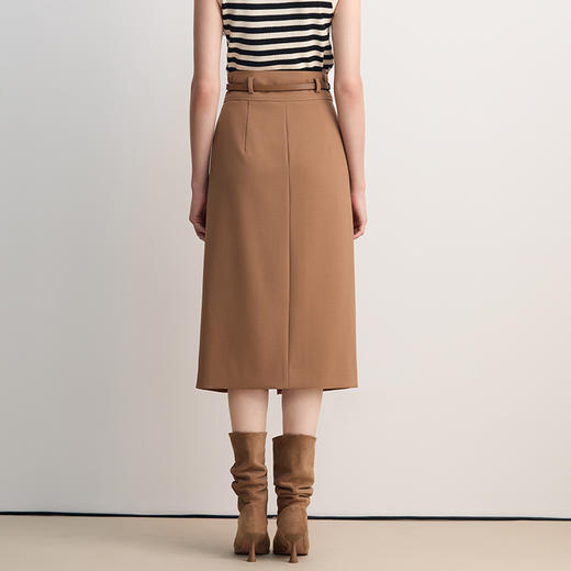 EITIE爱特爱2026春季新款时尚高腰百搭直筒显瘦半身裙8506203 商品图5