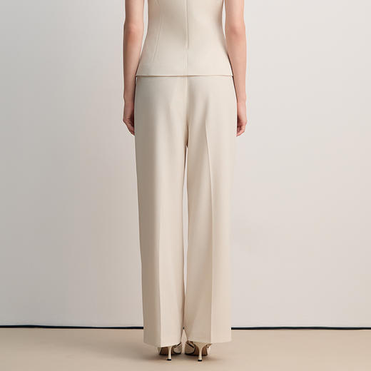 EITIE爱特爱2026春季新款利落简约百搭高腰直筒显瘦通勤西装裤8505207 商品图4