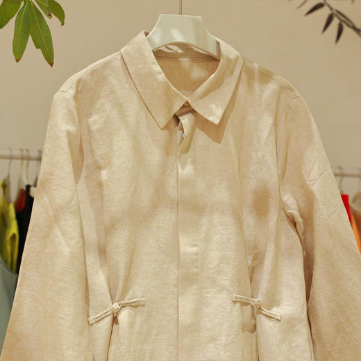 【抖音专属】新中式衬衣裙(24807080-象牙白) 商品图1