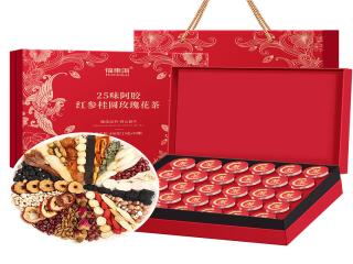 【福东海】25味阿胶红参玫瑰元气茶450克 商品图0