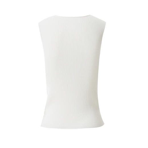 EITIE爱特爱V领无袖套头设计简约时尚百搭针织衫8501203 商品图7