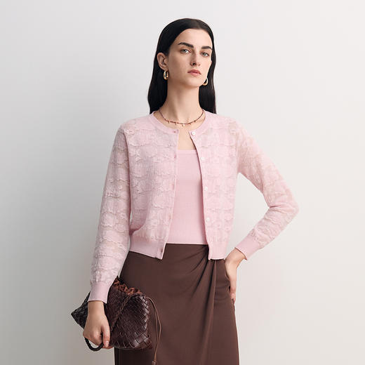 EITIE爱特爱真两件修身气质通勤显瘦针织开衫2026春季新款8501210 商品图10