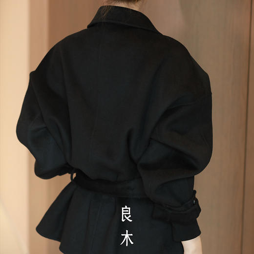 【特价不退换】【预售7天】良木礼蚕丝羊毛外套（腰带）（2713） 商品图2