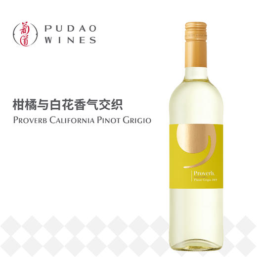 【26年上新】恒言加州灰比诺白葡萄酒	Proverb California Pinot Grigio 商品图0