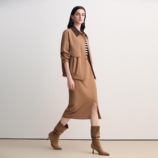 EITIE爱特爱简约通勤百搭收腰显瘦外套2026春季新款8503207 商品图1