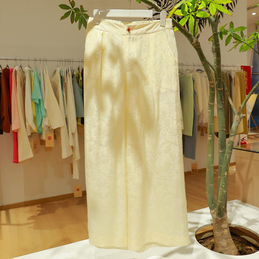 【抖音专属】阔腿裤(25709358-夕雾花） 商品图0