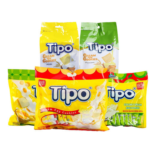 越南进口Tipo面包干【牛奶味|榴莲口味|椰子味】135g~270g 商品图5
