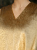 廷前观棠 |檀金-金色亮丝丝绒长裙 商品缩略图2