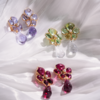 北京仓｜Gripoix Paris-Tropical Flower-透光紫 耳夹［法国设计师］ 商品缩略图6