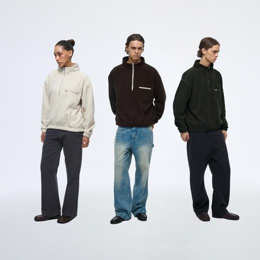 WassupHouse摇粒绒套头半拉链外套 商品图4