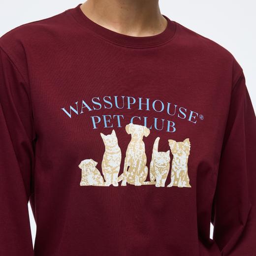 WassupHouse猫猫狗狗大印花长袖T恤 商品图3
