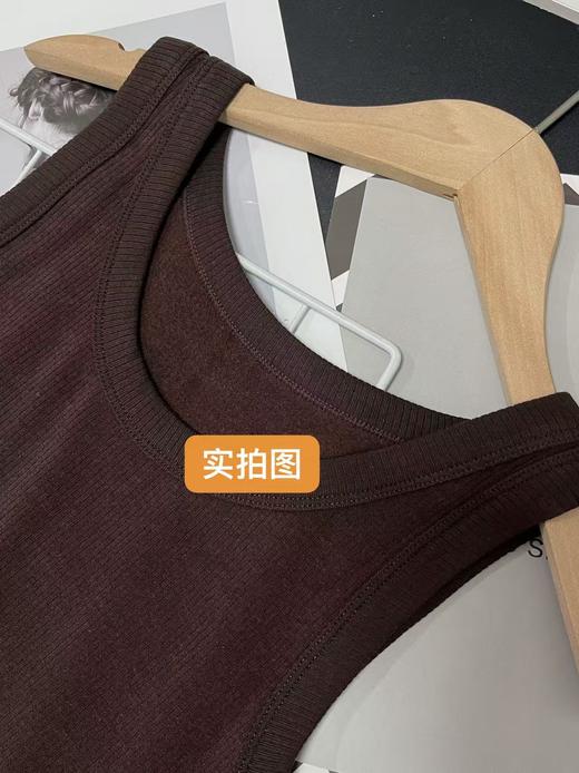 女王节抢购价-不支持退→【自营】【超暖美背】（内里磨毛）咖色宽肩带～宽松保暖背心美背-喜出 商品图2
