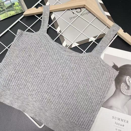 【美背】宽松针织短款背心美背-喜出 商品图1