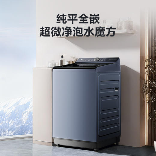 小天鹅（252268） TB10U2 波轮全自动洗衣机 瑾瑜蓝 门盖高光黑,白玻,普通银丝印 钢化玻璃 波轮式 220V,1Ph 50Hz 商品图1