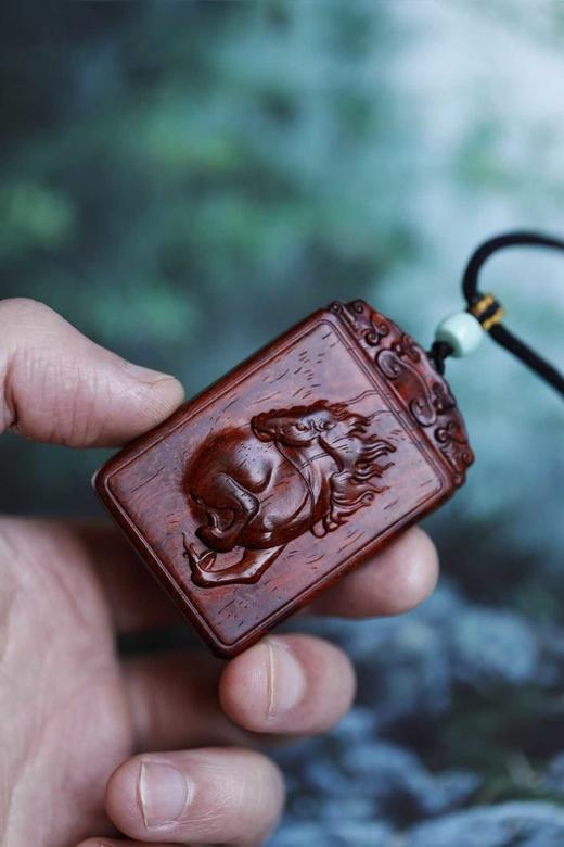 一马平川°小叶紫檀吊坠 商品图2