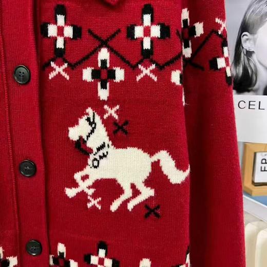 臣禾	【小马提花开衫】100%绵羊毛翻领正肩合体针织外套	JZ254090496 商品图8