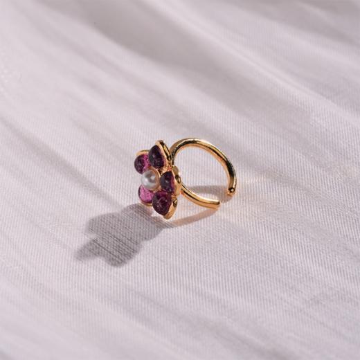 北京仓｜Gripoix Paris-Flower-法式红 花朵 琉璃 耳廓夹［法国设计师］ 商品图3