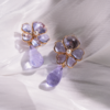 北京仓｜Gripoix Paris-Tropical Flower-透光紫 耳夹［法国设计师］ 商品缩略图4