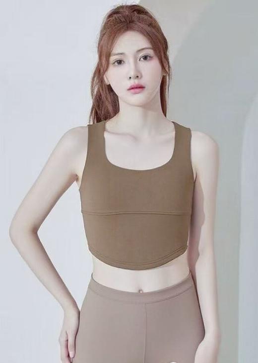 【美背】宽松瑜伽不规则下摆背心美背-喜出 商品图0