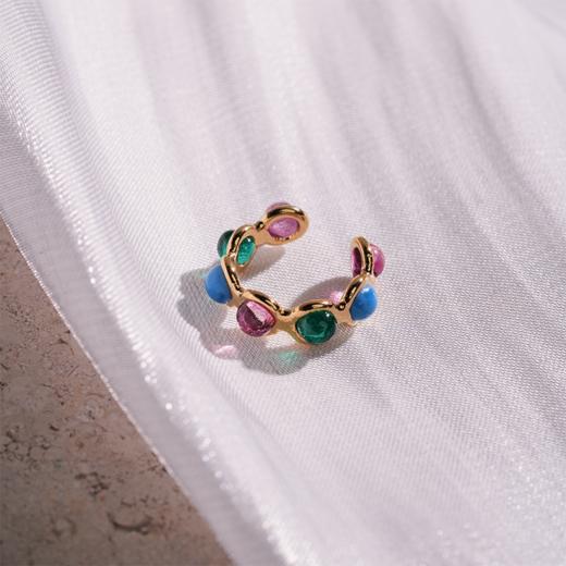 北京仓｜Gripoix Paris-Classic-紫色松石色 琉璃 耳廓夹［法国设计师］ 商品图2