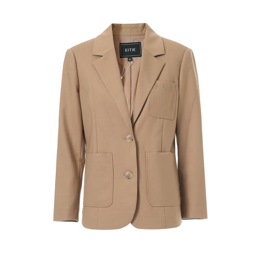 EITIE爱特爱气质干练高级感纯色收腰西装外套女春季新款8103805 商品图5