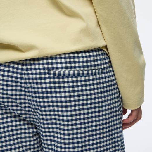 WassupHouse单褶格纹抽绳长裤 商品图3