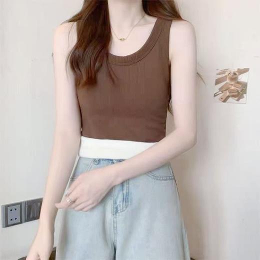 【超暖美背】（内里牛奶绒🔥🔥）宽肩带螺纹修身保暖背心美背-喜出 商品图0