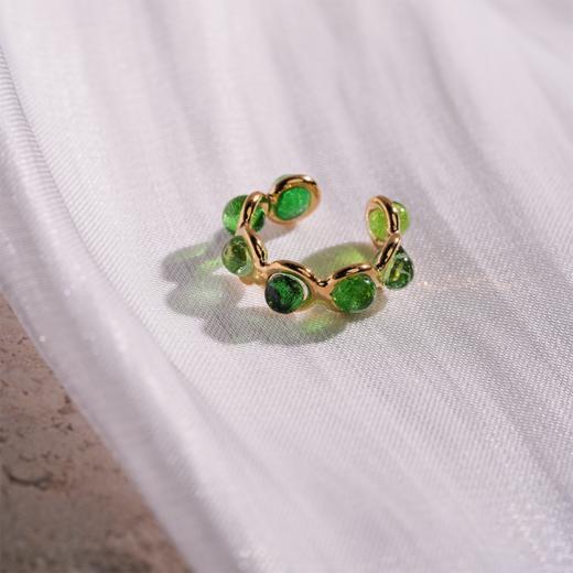 北京仓｜Gripoix Paris-Classic-经典绿色渐变 琉璃 耳廓夹［法国设计师］ 商品图2