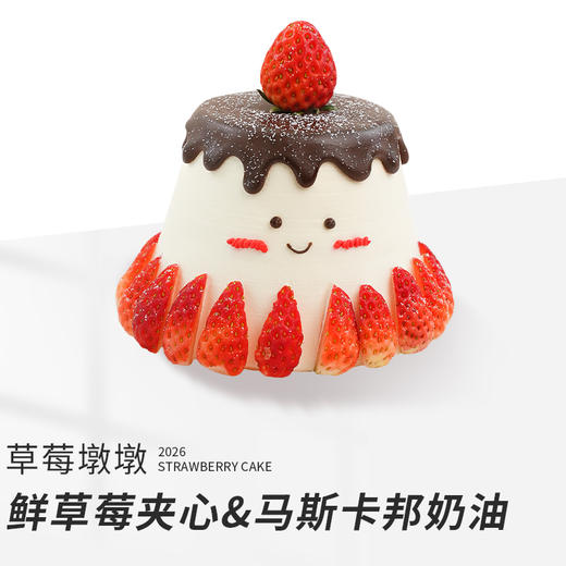 【草莓墩墩】草莓季主题生日蛋糕 商品图0