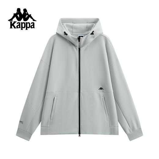 Kappa 2025新款运动外套男连帽拉链针织开衫休闲上衣K0G12MK41 商品图1