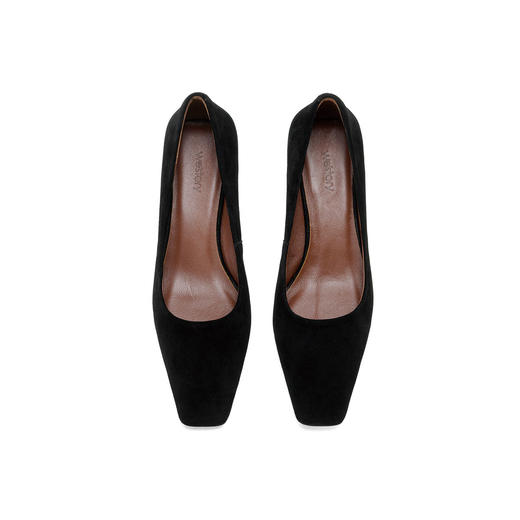 westory2026年春季小方头中跟羊京金典小黑鞋通勤百搭浅口单鞋S26AE50711 商品图8