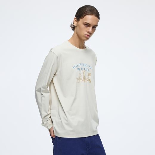 WassupHouse猫猫狗狗大印花长袖T恤 商品图2