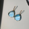 北京仓｜Gripoix Paris-Pop Glamour-透冰蓝 花瓣 琉璃 耳环［法国设计师］ 商品缩略图2