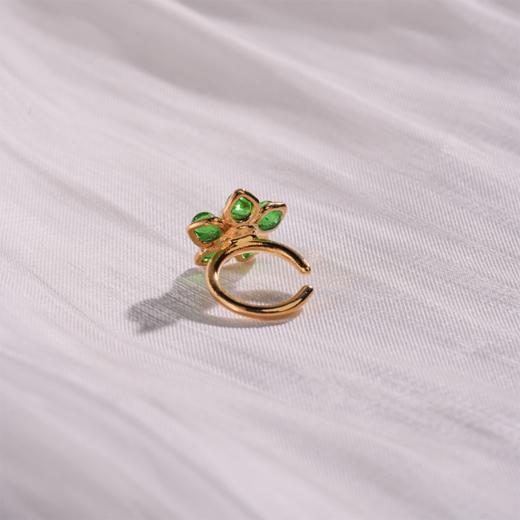 北京仓｜Gripoix Paris-Flower-透芽绿色 花朵 琉璃 耳廓夹［法国设计师］ 商品图5