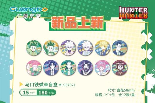 广博 全职猎人 马口铁徽章 吧唧 12包/盒 国谷 商品图0