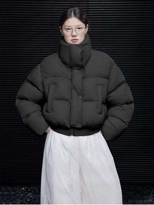 女王节抢购价-不参与退【自营】磁吸扣短款厚款面包服泡芙螺纹下摆棉服-喜出 商品图2