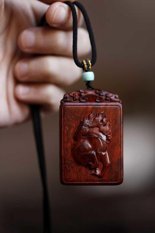 一马平川°小叶紫檀吊坠 商品图0