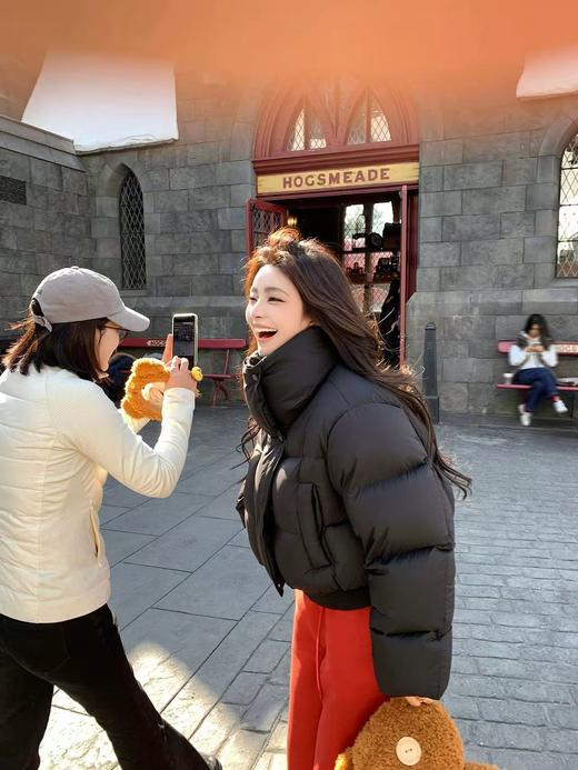 女王节抢购价-不参与退【自营】磁吸扣短款厚款面包服泡芙螺纹下摆棉服-喜出 商品图6