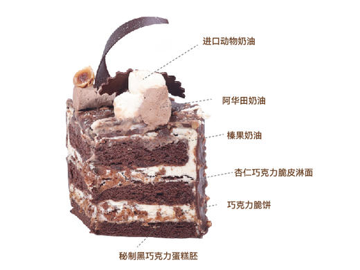 黑巧榛果4号蛋糕 商品图1