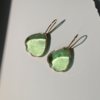 北京仓｜Gripoix Paris-Pop Glamour-light sea green 花瓣 琉璃 耳环［法国设计师］ 商品缩略图2