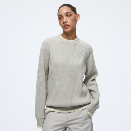 WassupHouse撞色圆领套头毛衣 商品图1