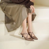 westory2026年夏季牛皮尖头低跟穆勒拖鞋镂空交叉带空凉鞋S26AH50631 商品缩略图5