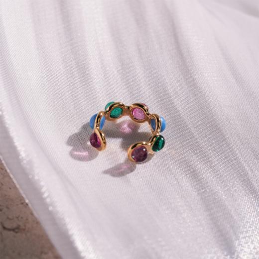 北京仓｜Gripoix Paris-Classic-紫色松石色 琉璃 耳廓夹［法国设计师］ 商品图1