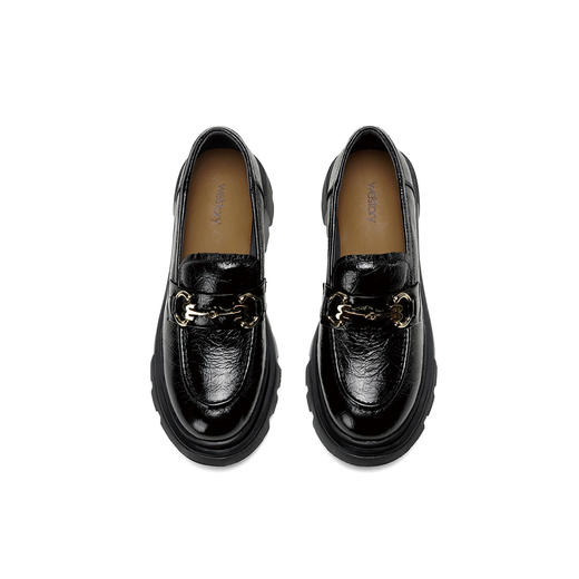 Westory2026年春季厚底牛油皮超轻乐福鞋百搭深口单鞋S26AM50811 商品图5